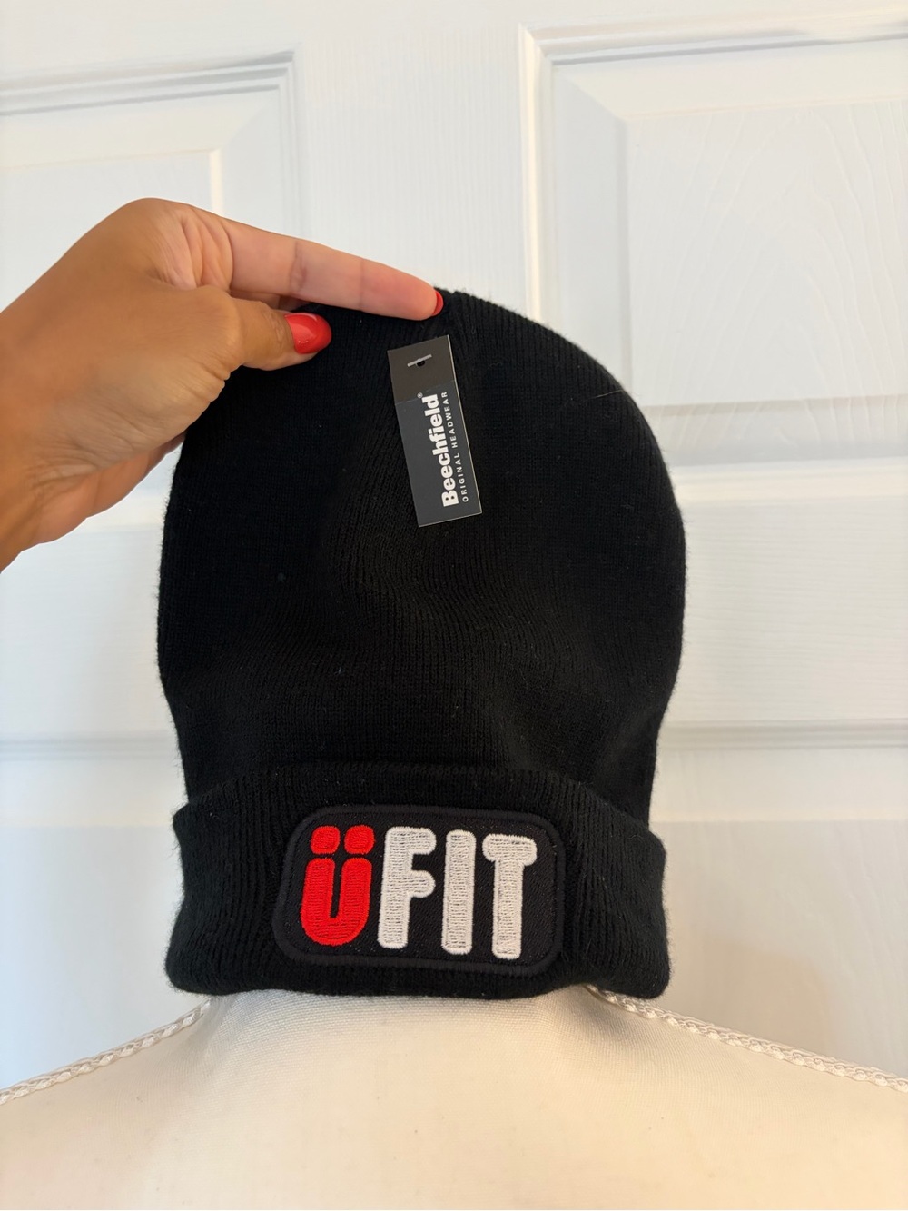 Kids Black üFIT Embroidered Beanie